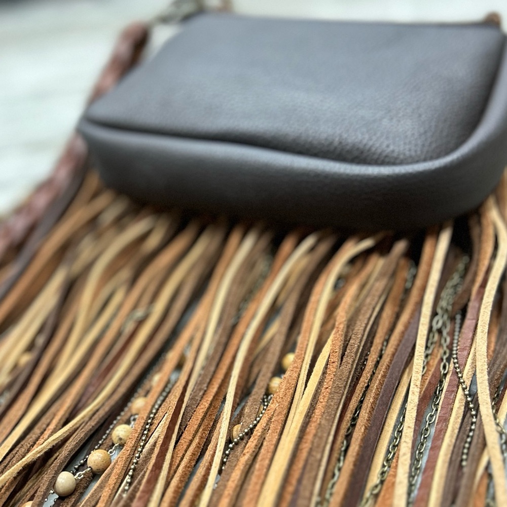 Vintage Boho Louis Vuitton Customized Chocolate Monogram Bag - Picture 8 of 16
